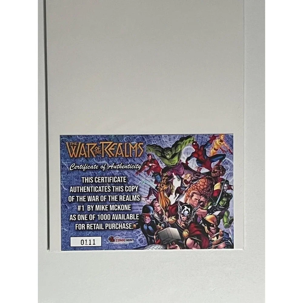 War of the Realms 1 - Mike McKone Secret Wars Homage Variant with COA